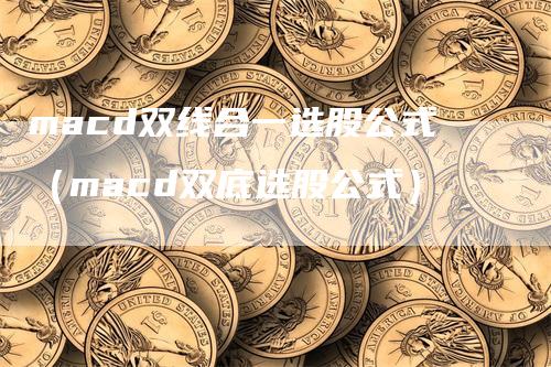 macd双线合一选股公式（macd双底选股公式）