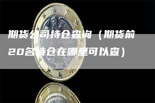 期货公司持仓查询（期货前20名持仓在哪里可以查）